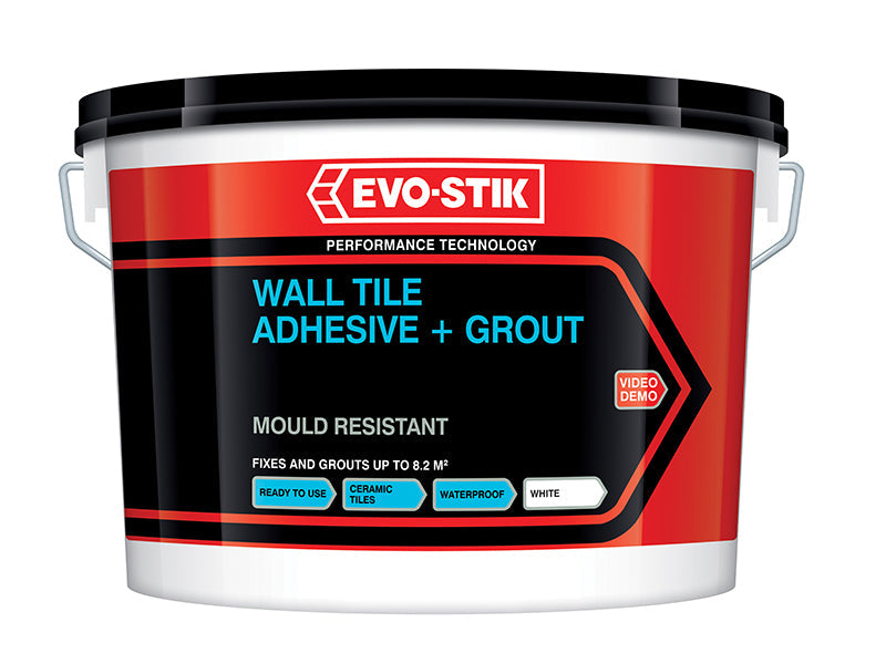 Mould Resistant Wall Tile Adhesive & Grout 5 litre, EVO-STIK