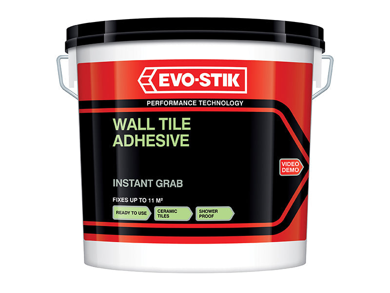 Instant Grab Wall Tile Adhesive 1 litre, EVO-STIK