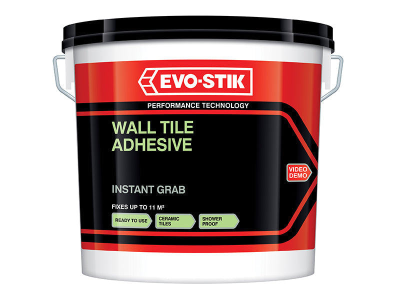 Instant Grab Wall Tile Adhesive 2.5 litre, EVO-STIK