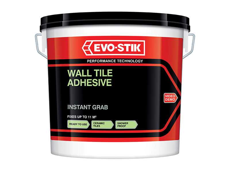 Instant Grab Wall Tile Adhesive 5 litre, EVO-STIK