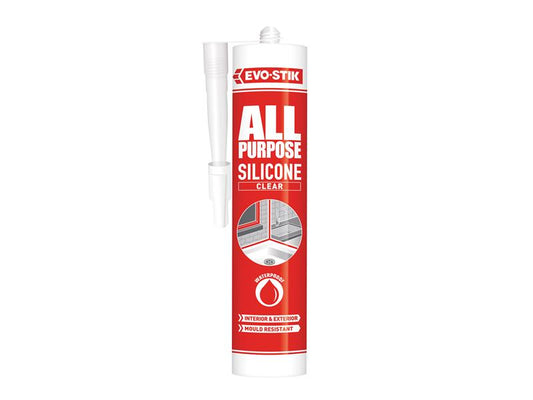 112896 All Purpose Flex Silicone Sealant Clear C20, EVO-STIK