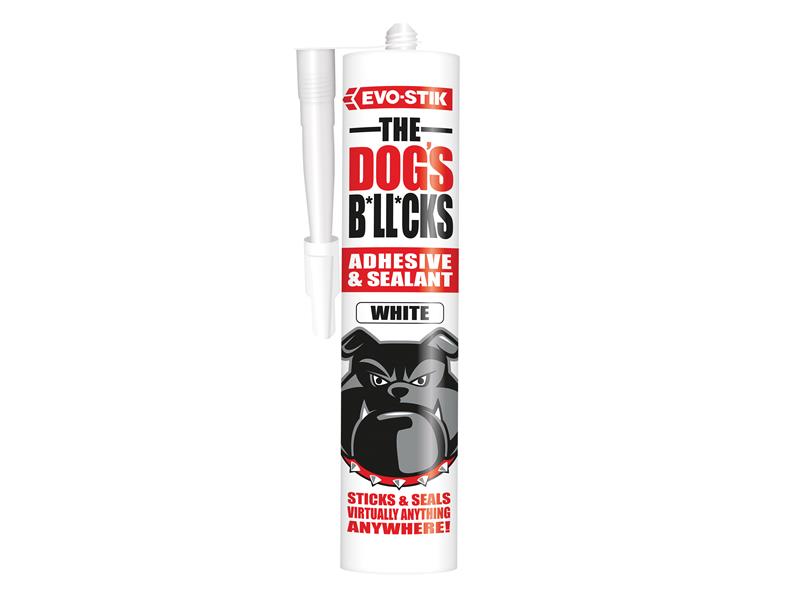 The Dog's B*ll*cks Multipurpose Adhesive & Sealant  White 290ml, EVO-STIK