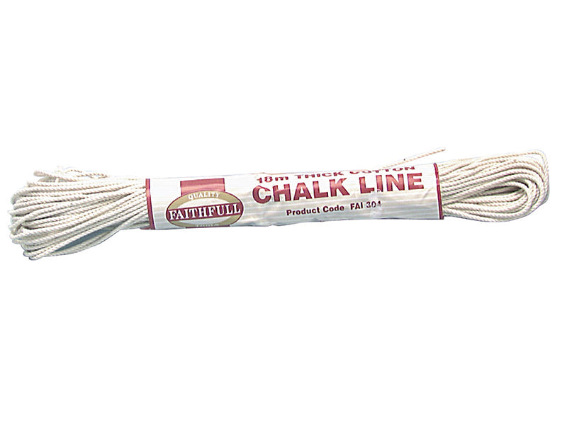 304 Thick Cotton Chalk Line 18m (Box 12), Faithfull