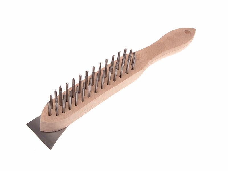 580/4S Lightweight Scratch Brush with Scraper - 4 Row, Faithfull