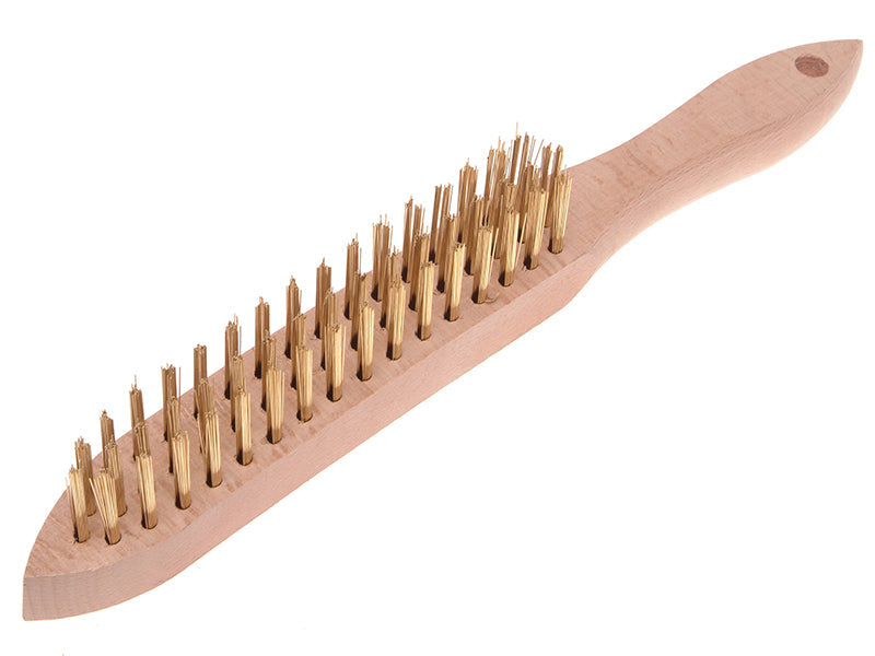 680/B3 Brass Wire Scratch Brush - 3 Row, Faithfull