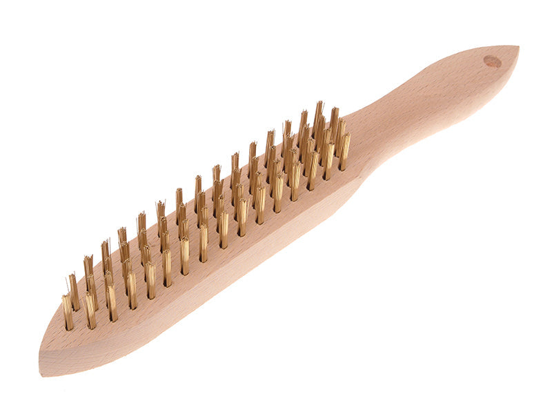 680/B4 Brass Wire Scratch Brush - 4 Row, Faithfull