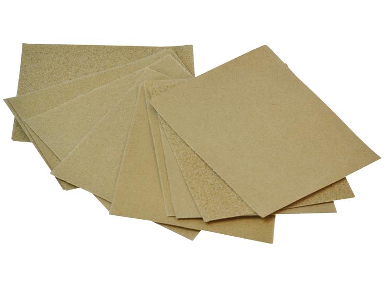 Cork Block Glasspaper Sanding Sheets Assorted (Pack 10), Faithfull