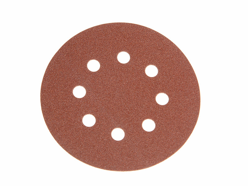 Hook & Loop Sanding Disc DID3 Holed 125mm x 120G (Pack 25), Faithfull