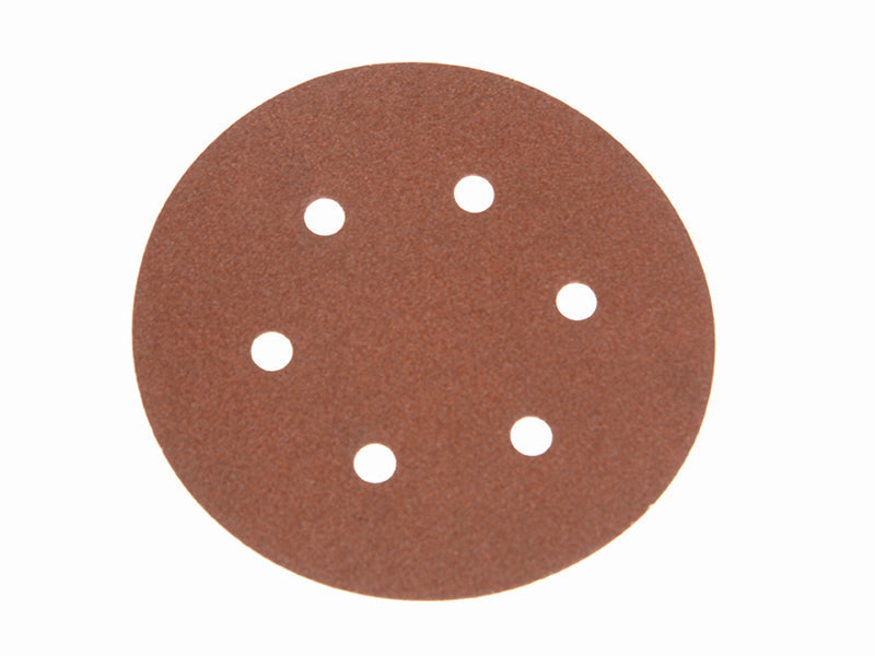 Hook & Loop Sanding Disc DID2 Holed 150mm x 120G (Pack 25), Faithfull