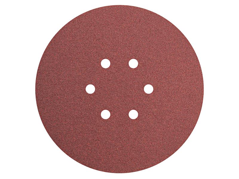 Hook & Loop Sanding Disc DID2 Holed 150mm Coarse (Pack 5), Faithfull