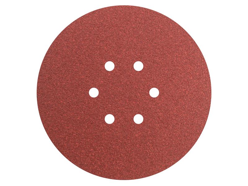 Hook & Loop Sanding Disc DID2 Holed 150mm x 80G (Pack 5), Faithfull