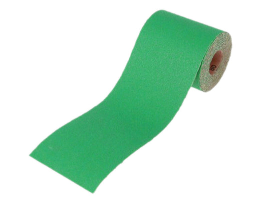 Aluminium Oxide Sanding Paper Roll Green 100mm x 50m 80G, Faithfull