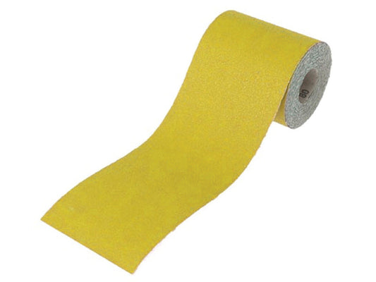 Aluminium Oxide Sanding Paper Roll Yellow 115mm x 5m 120G, Faithfull