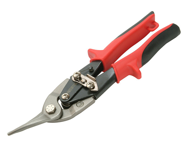 Red Compound Aviation Snips Left Cut 250mm (10in), Faithfull