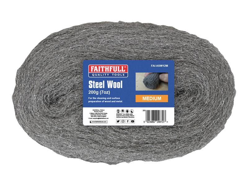 Steel Wool Medium 200g, Faithfull