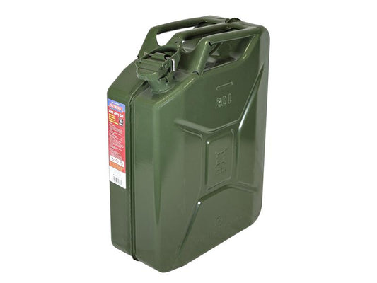 Green Jerry Can - Metal 20 litre, Faithfull