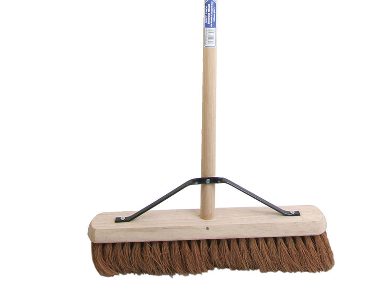 Broom Soft Coco 450mm (18in) + Handle & Stay, Faithfull