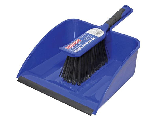 Large Plastic Dustpan & Brush Set, Faithfull