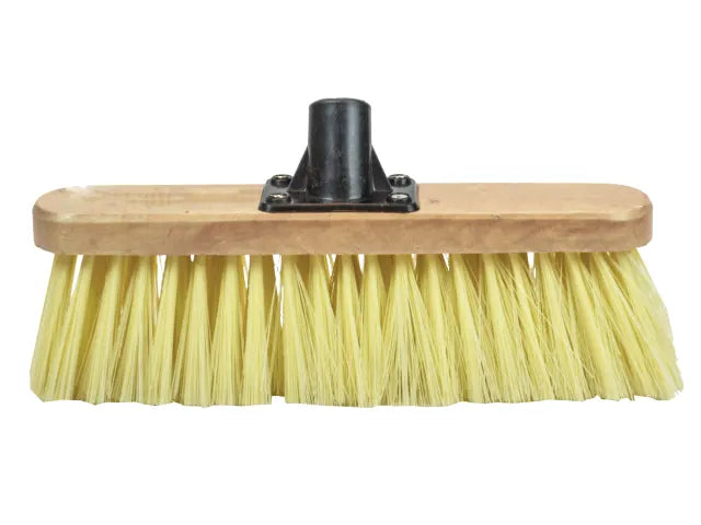 Soft Cream PVC Bristle Broom Head 300mm (12in) Threaded Socket, Faithfull