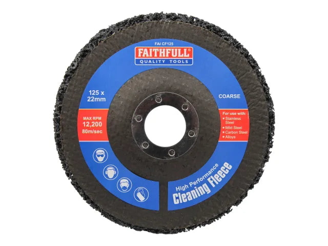 Cleaning Fleece Disc Coarse 125 x 22mm, Faithfull