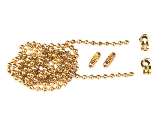 Brass Ball Chain Kit Polished Brass 1m, Faithfull