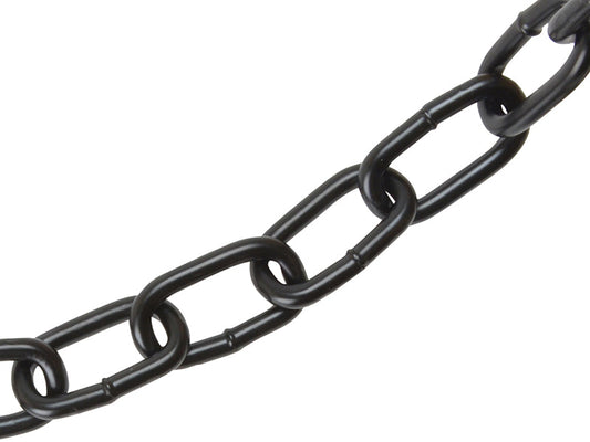 Black Japanned Chain 5mm x 10m Box - Max. Load 160kg, Faithfull