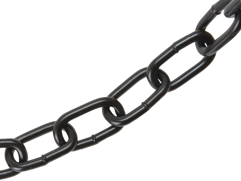 Black Japanned Chain 8mm x 10m Box - Max. Load 450kg, Faithfull