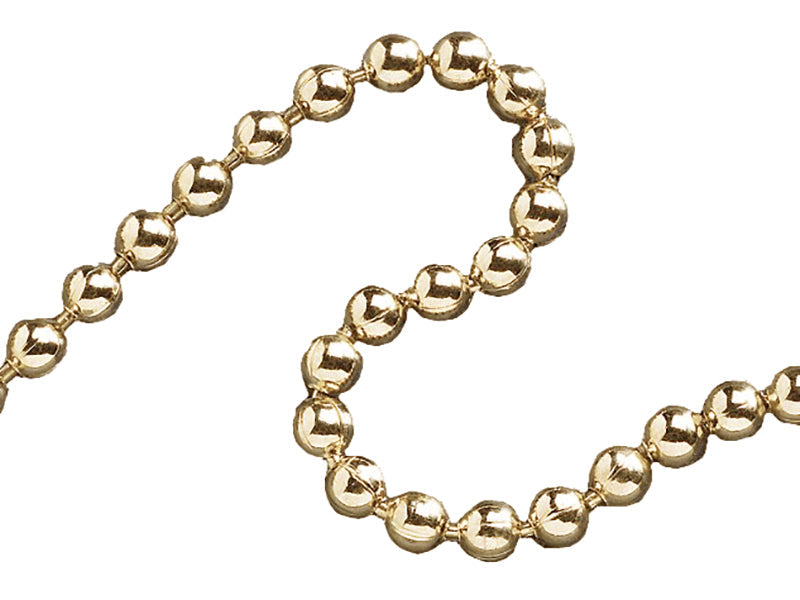 Ball Chain Polished Brass 3.2mm x 10m, Faithfull