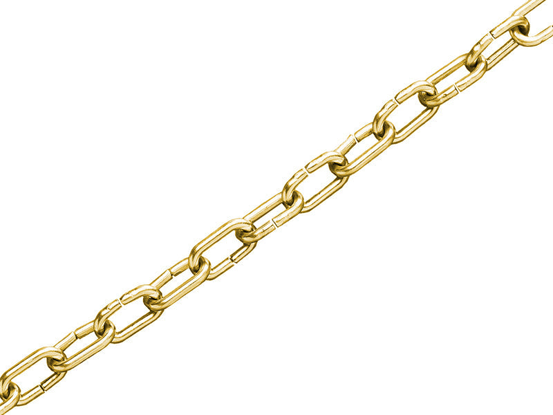 Clock Chain Polished Brass 1.6mm x 10m, Faithfull