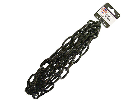 Black Japanned Chain 6.0mm x 2.5m - Max. Load 250kg, Faithfull