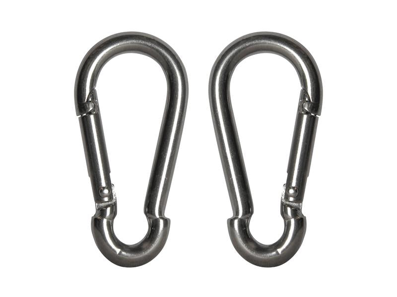 Fire Brigade Snap Hook Stainless Steel 6mm (Pack 2), Faithfull