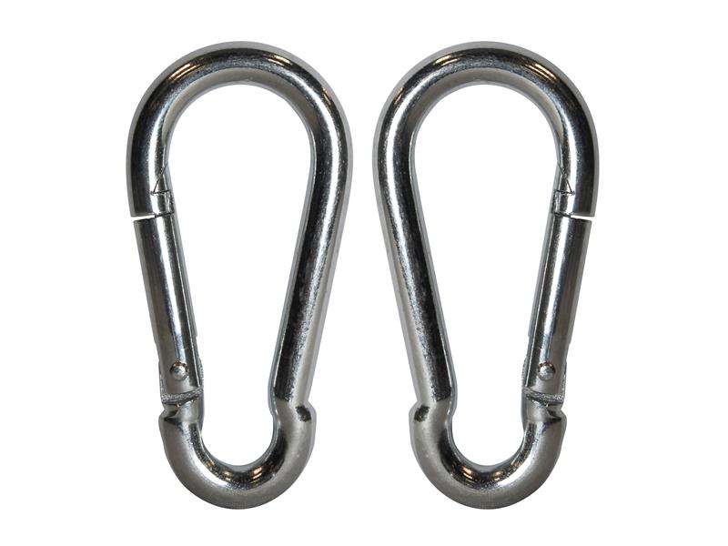 Fire Brigade Snap Hook 8mm Zinc Plated (Pack 2), Faithfull