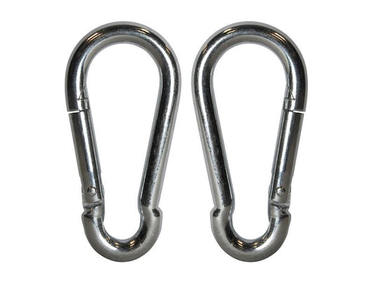 Fire Brigade Snap Hook 8mm Zinc Plated (Pack 2), Faithfull