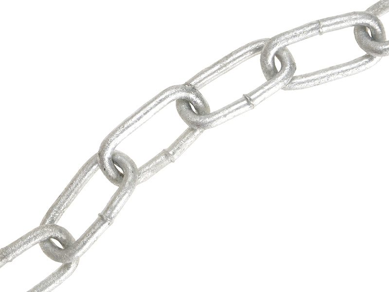 Galvanised Chain Link 4mm x 30m Reel - Max. Load 120kg, Faithfull