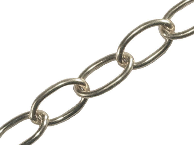 Oval Chain 2.3mm x 10m Chrome, Faithfull