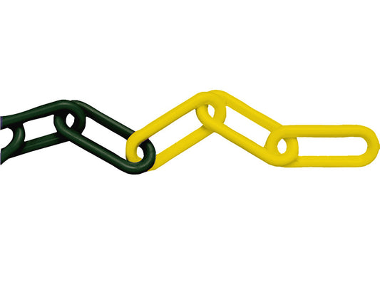 Plastic Chain 8mm x 12.5m Yellow / Black, Faithfull