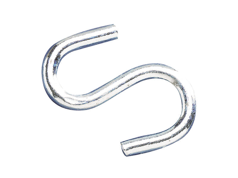 S-Hooks 3mm Zinc Plated (Pack 20), Faithfull