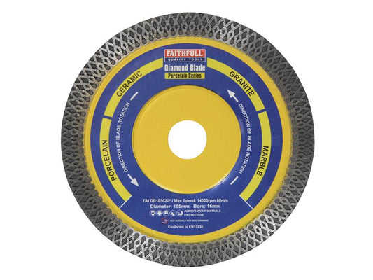 Porcelain Diamond Blade 105 x 16mm, Faithfull