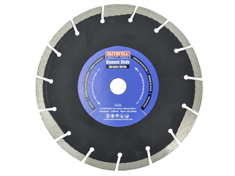 Abrasive Diamond Blade 230 x 22.23mm, Faithfull