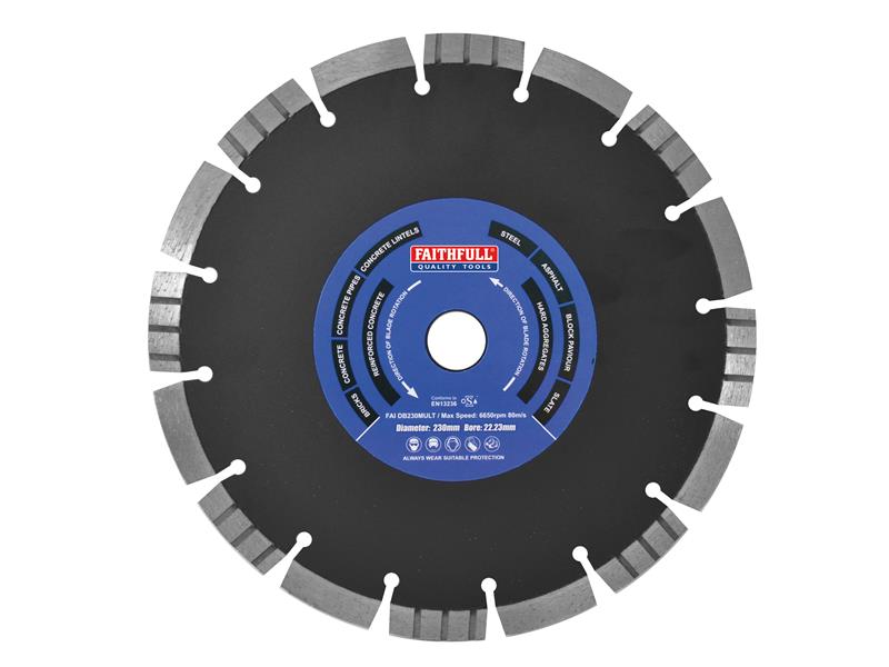 Multi Cut Diamond Blade 230 x 22mm, Faithfull