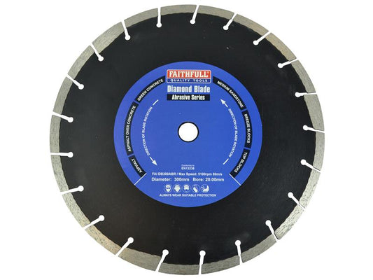 Abrasive Diamond Blade 300 x 20mm, Faithfull