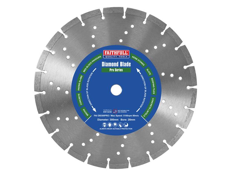 Professional Diamond Blade 300 x 20mm, Faithfull