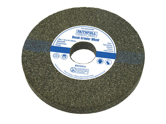 General Purpose Grinding Wheel 150 x 16mm Medium Alox, Faithfull