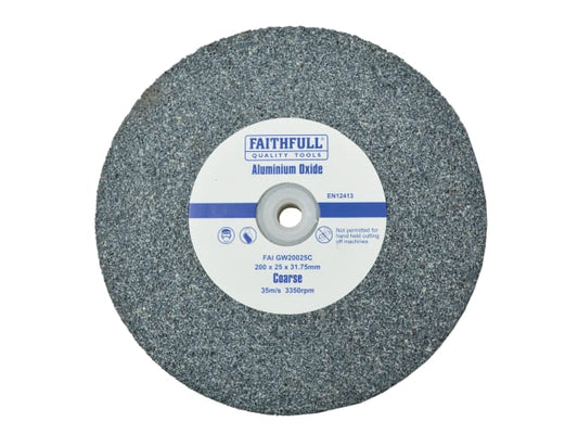 General Purpose Grinding Wheel 200 x 25mm Coarse Alox, Faithfull