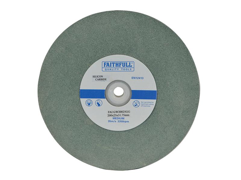 General Purpose Grinding Wheel 200 x 25mm Green Grit, Faithfull