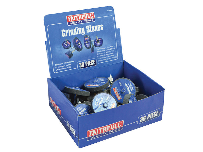 Grinding Wheel Assortment, 36 Piece, Faithfull