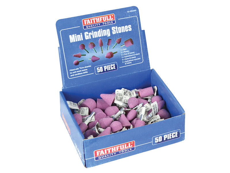 Mini Grinding Wheel Assortment, 50 Piece, Faithfull