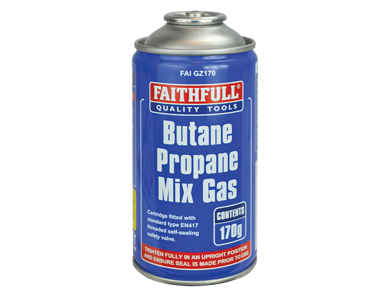 Butane Propane Mix Gas Cartridge 170g, Faithfull