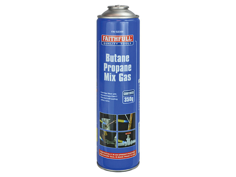 Butane Propane Mix Gas Cartridge 350g, Faithfull