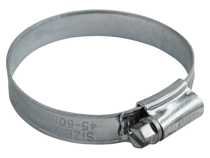 2X Hose Clip - Zinc MSZP 45 - 60mm, Faithfull